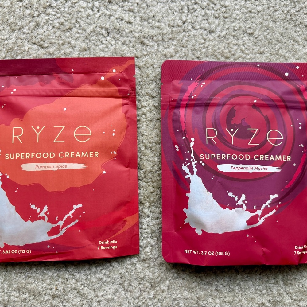 Ryze Superfood Creamers - Pumpkin Spice & Peppermint Mocha